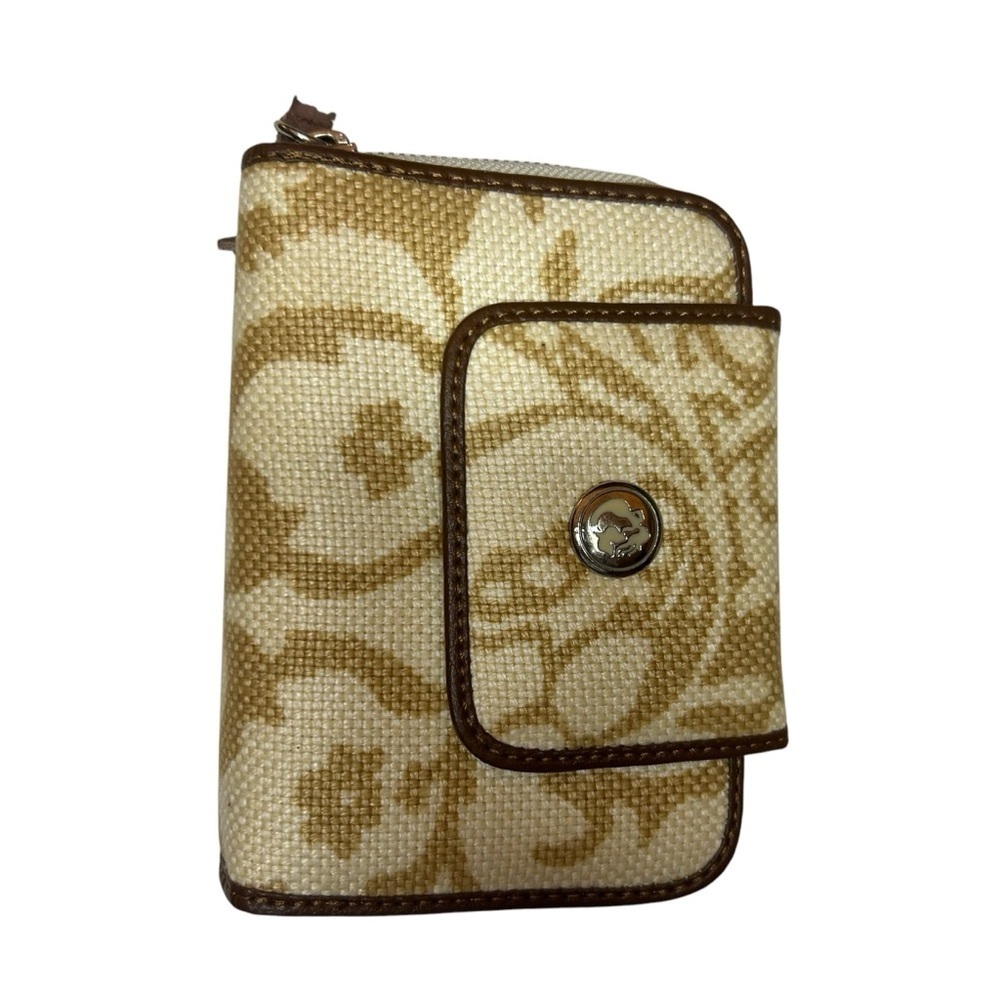 Spartina Daufuskie Island wallet folding tan cream
